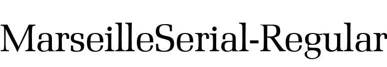 MarseilleSerial-Regular font preview