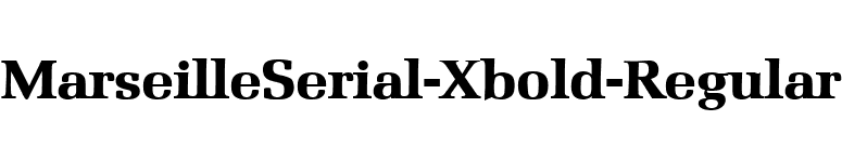 MarseilleSerial-Xbold-Regular font preview