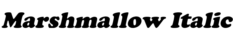 Marshmallow Italic font preview
