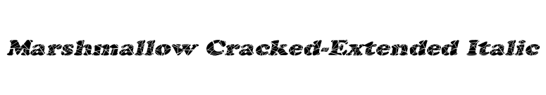 Marshmallow Cracked-Extended Italic font preview