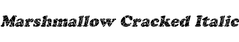 Marshmallow Cracked Italic font preview