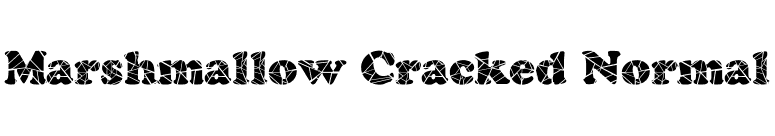Marshmallow Cracked Normal font preview