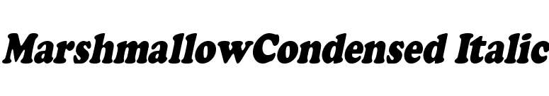 MarshmallowCondensed Italic font preview