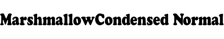 MarshmallowCondensed Normal font preview