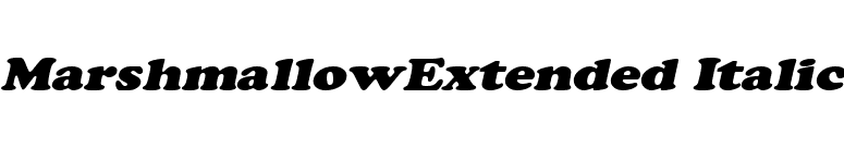MarshmallowExtended Italic font preview