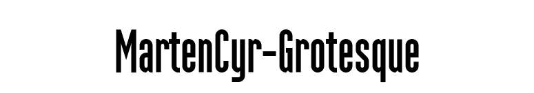 MartenCyr-Grotesque font preview