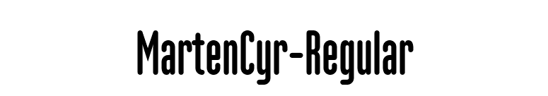 MartenCyr-Regular font preview