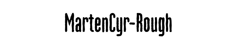 MartenCyr-Rough font preview