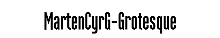 MartenCyrG-Grotesque font preview