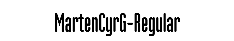 MartenCyrG-Regular font preview