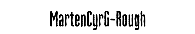 MartenCyrG-Rough font preview