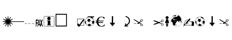 Martin Vogel's Symbols font preview