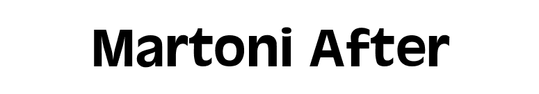 Martoni After font preview