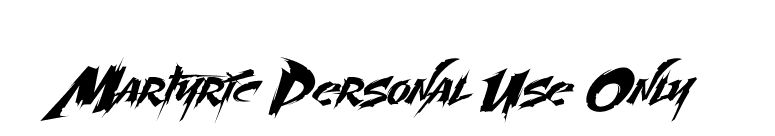Martyric Personal Use Only font preview