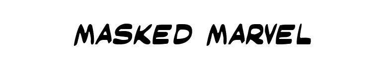 Masked Marvel font preview