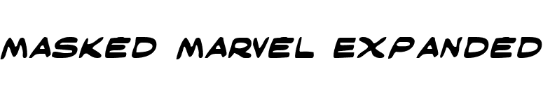Masked Marvel Expanded font preview