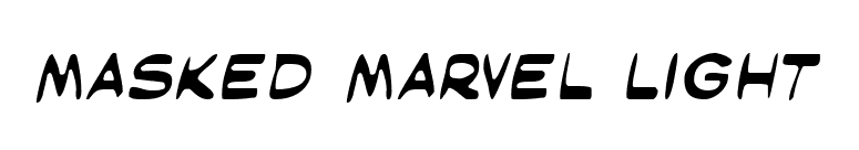 Masked Marvel Light font preview