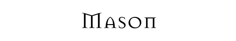 Mason font preview