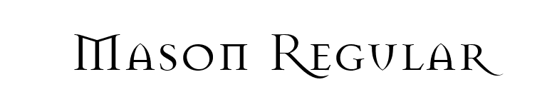 Mason Regular font preview