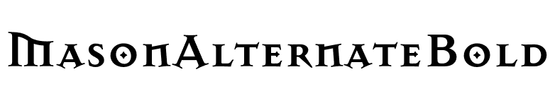 MasonAlternateBold font preview