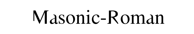 Masonic-Roman font preview