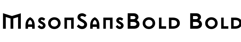MasonSansBold Bold font preview