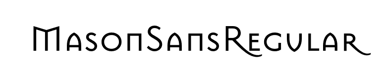 MasonSansRegular font preview