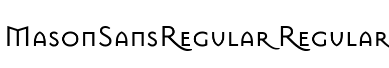 MasonSansRegular Regular font preview