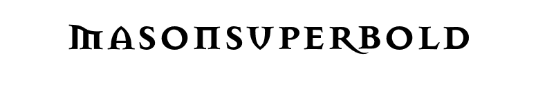 MasonSuperBold font preview