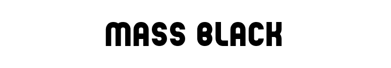 Mass Black font preview