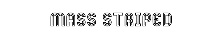 Mass Striped font preview