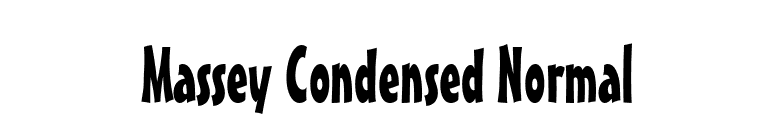 Massey Condensed Normal font preview