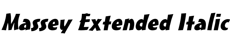 Massey Extended Italic font preview