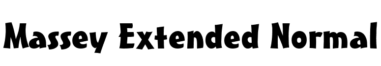 Massey Extended Normal font preview