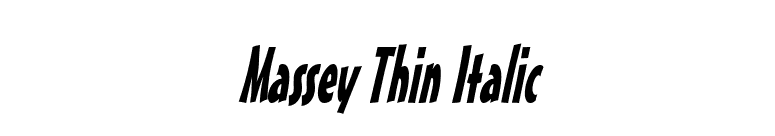 Massey Thin Italic font preview