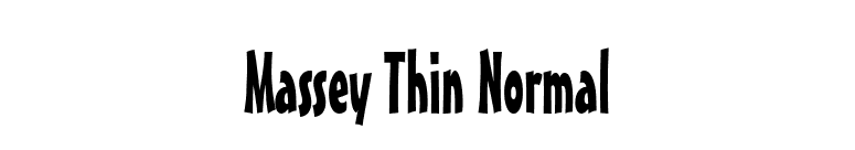 Massey Thin Normal font preview