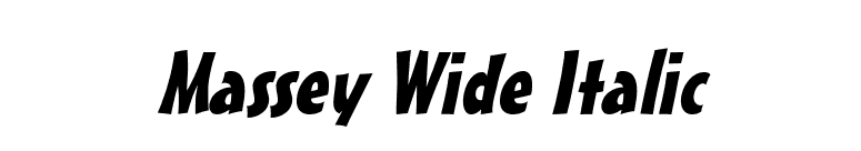 Massey Wide Italic font preview