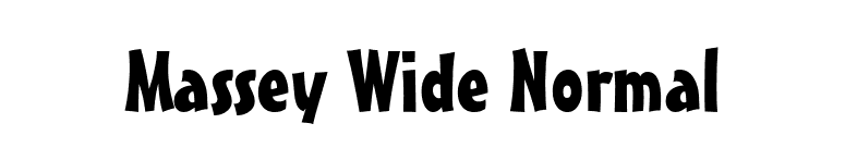 Massey Wide Normal font preview
