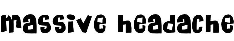 Massive Headache font preview