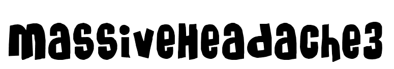 MassiveHeadache3 font preview