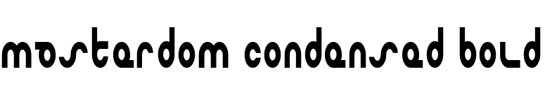 Masterdom Condensed Bold font preview