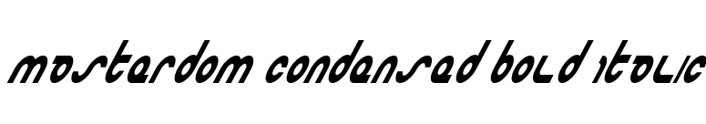 Masterdom Condensed Bold Italic font preview