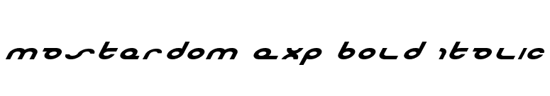 Masterdom Exp Bold Italic font preview