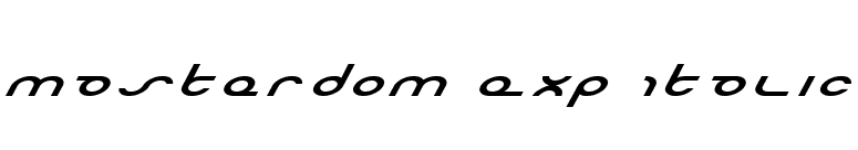 Masterdom Exp Italic font preview