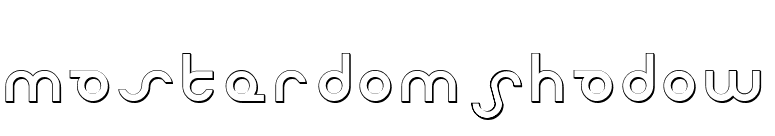Masterdom Shadow font preview