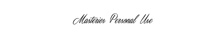 Masterics Personal Use font preview