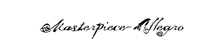 Masterpiece-Allegro font preview