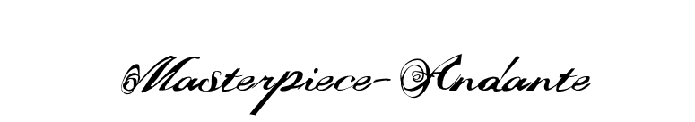 Masterpiece-Andante font preview