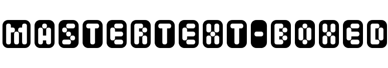 Mastertext-Boxed font preview
