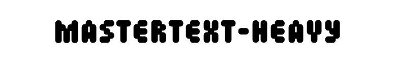 Mastertext-Heavy font preview